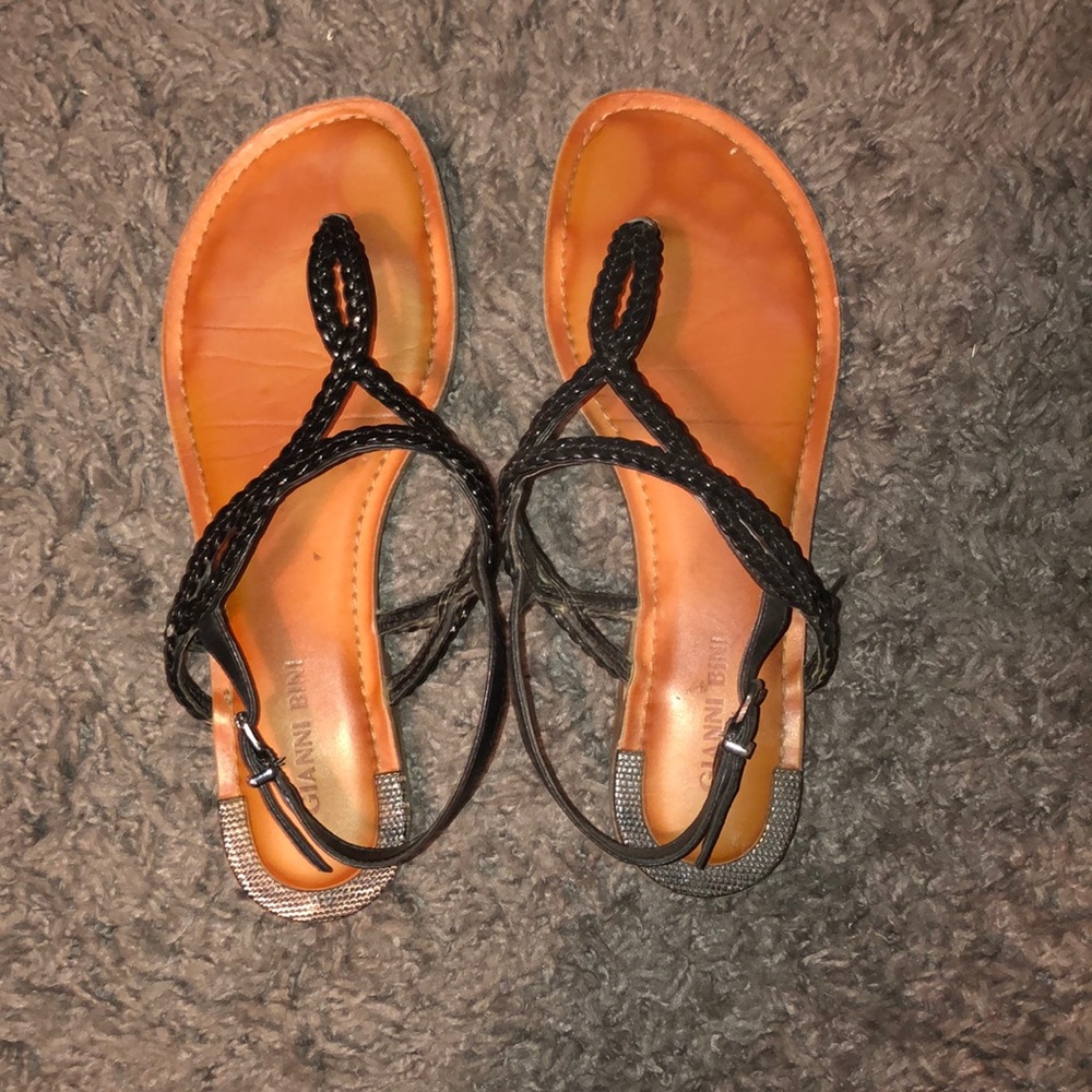 black sandals